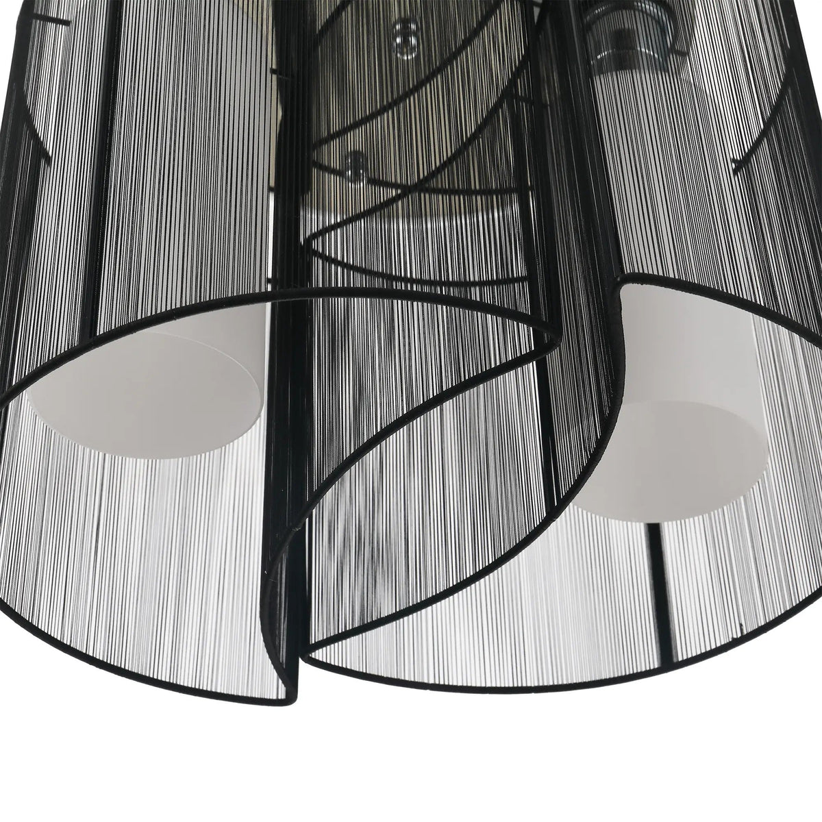Ceiling Lamp Vintage 2-Light E27 Socket Black