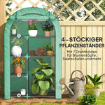 Greenhouse round roof, door, shelves, winter-proof film, steel