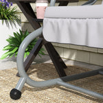 Outsunny Hollywood Swing 3-Seater Reclining Canopy, Light Grey