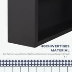 Wall-Mounted Mirror Cabinet, 3 Shelves 40x15x60 cm, Black