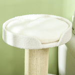 Cat Tree 91cm Play Tree with Cat Bed, Platform, Lamb's Wool Cream