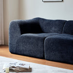 Modern 2-Seater Loveseat Space-Saving Cushions - Velvet