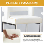 Bar Stools 2-Pack Nordic Style Modern Square Design Silver Metal Legs