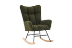 Rocking Chair Modern High Back Armrests - Green