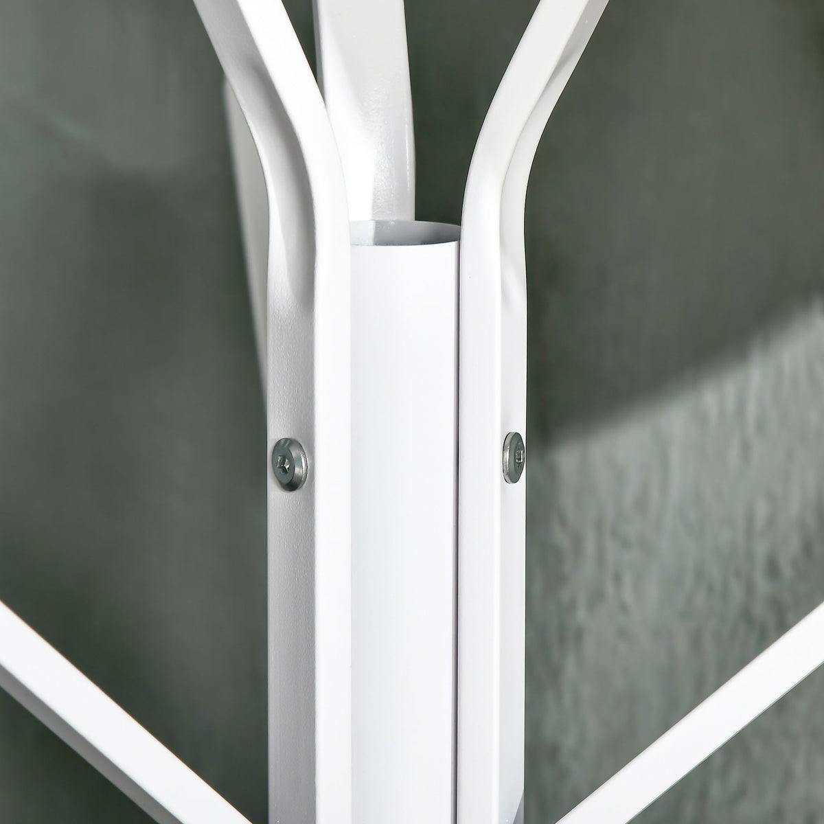 Coat Rack, Standing Hallway, Metal White