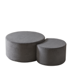 Coffee Table Set, 2-Piece Upholstered Round Foam