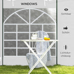 Pavilion Side Panels, Set of 2, Window & Door, Oxford, White