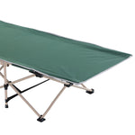 Folding Camping Bed Cot, Portable with Storage Bag 190x68x52 cm, Steel Oxford Green
