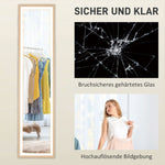 Full-Length Mirror, LED Light & Touch Control, Oak