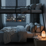 Space-Saving Bed Frame with Two Sleeping Places, Metal