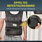 Weighted Vest, 30 kg Adjustable Strength Training, Black Oxford Metal