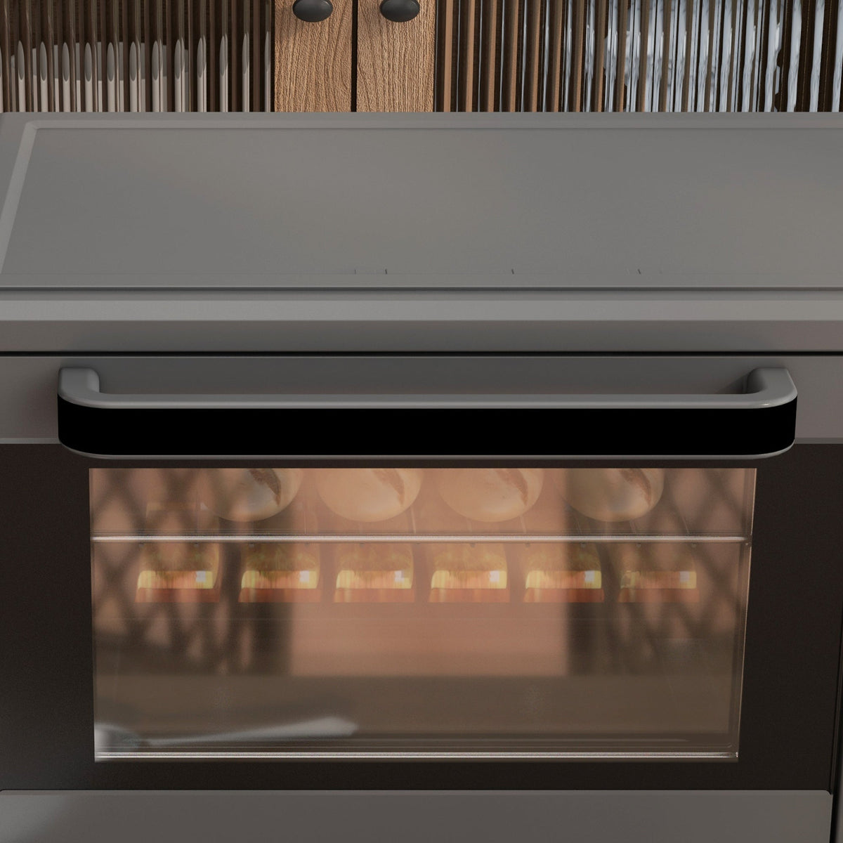 Mini Oven, 21L 1400W 60 Min. Timer, Stainless Steel, Gray