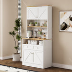 Dining Room Sideboard Buffet with 2 Drawers 4 Doors - White