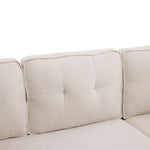 Sofa Bed L-Shaped Sleeping Function Storage Cup Holder Interchangeable Upholstered