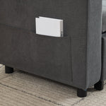 Treviso L-Shaped Sofa Bed with LED Lighting and Storage, Grey