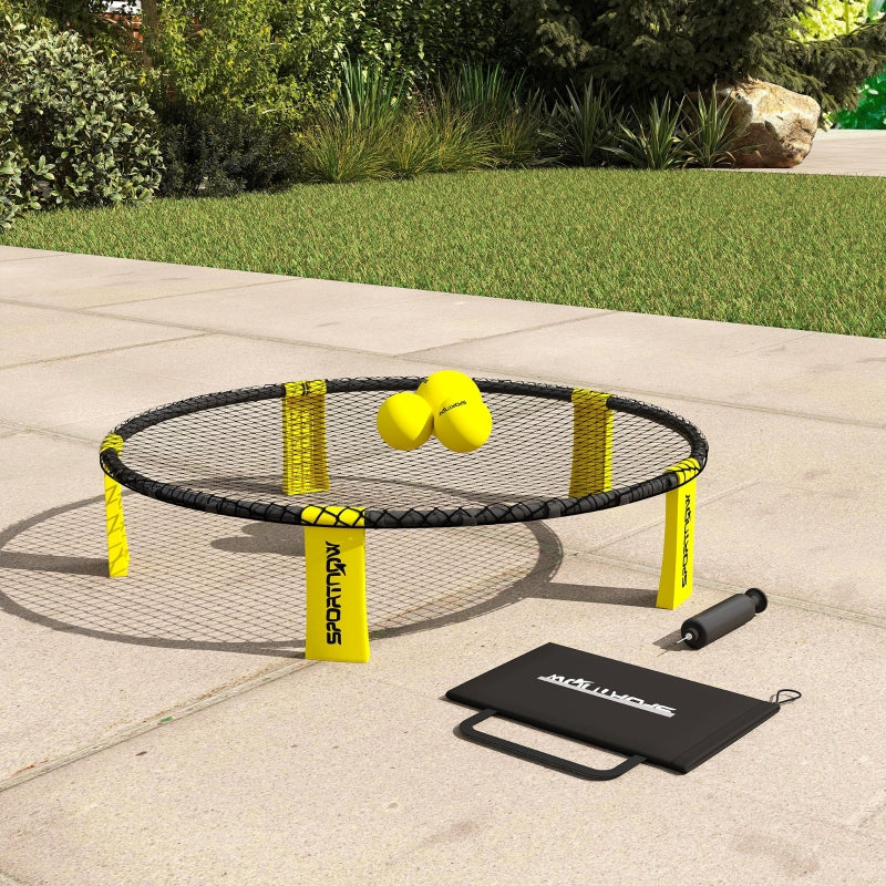 Roundnet Set, Play Net, 3 Balls, Carrying Bag, Ball Pump, Spikeball Set