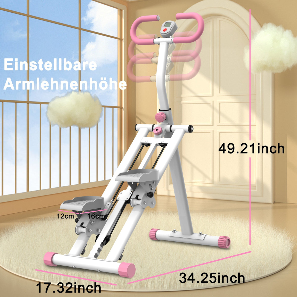 Stair Stepper Adjustable Resistance Home Gym Equipment