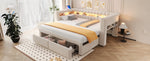 Upholstered Sofa Bed with Pull-Out Bed & Drawers, Beige Velvet