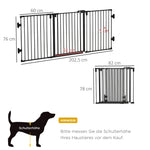 Dog Barrier, Automatic Door, Adjustable, Foldable, 3 Panels, Metal