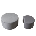 Coffee Table Set, 2-Piece Upholstered Round Foam