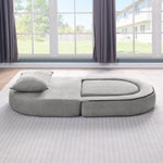 Compressed Sofa Bed Futon, Versatile Foldable Sleeper Chair & Mattress for Guest/Office, Fabric