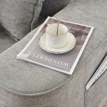 Comfortable 2-Seater Sofa with Side Pockets and Cushions, No Assembly, Grey