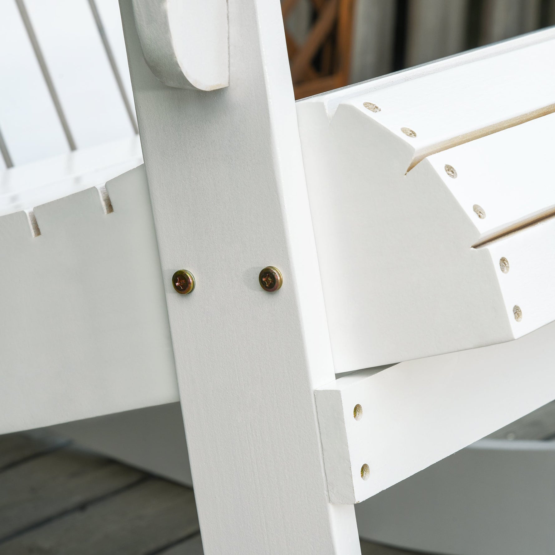 Adirondack Rocking Chair, Weatherproof for Garden/Balcony, White