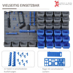 Tool Pegboard, Holder for Workshop, Blue+Grey