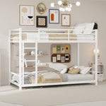 Metal Bunk Bed Twin Single Heavy Stable Low Noise Safety Railing, Metal