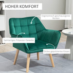 Single Armchair, Relax Chair, Velvet, Green