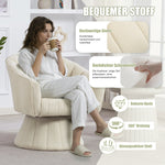 Swivel Chair 360° Ergonomic Cushions Modern Design Beige