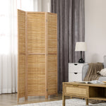 Room Divider/Screen, 3-Panel Foldable Privacy Screen 120x170cm, Bamboo Natural Finish
