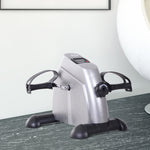 Exercise Bike Pedal Trainer, Mini Bike with LCD Display, Silver