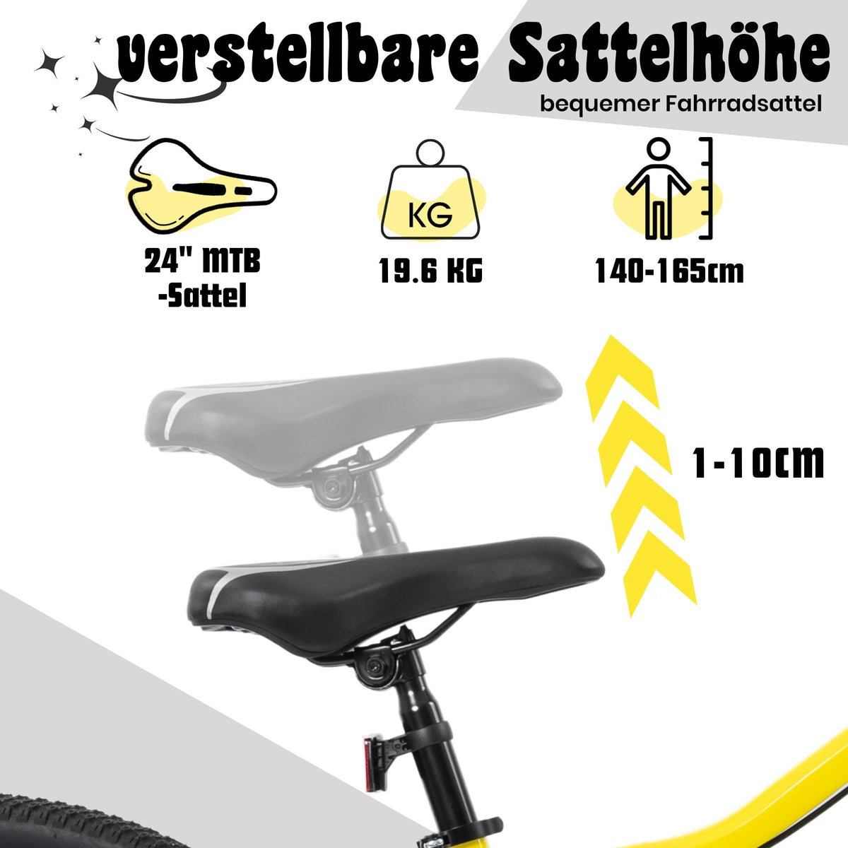 24-Inch Mountain Bike for Boys and Girls, 6-Speed Gears and Shock-Absorbing Fork, Steel Frame