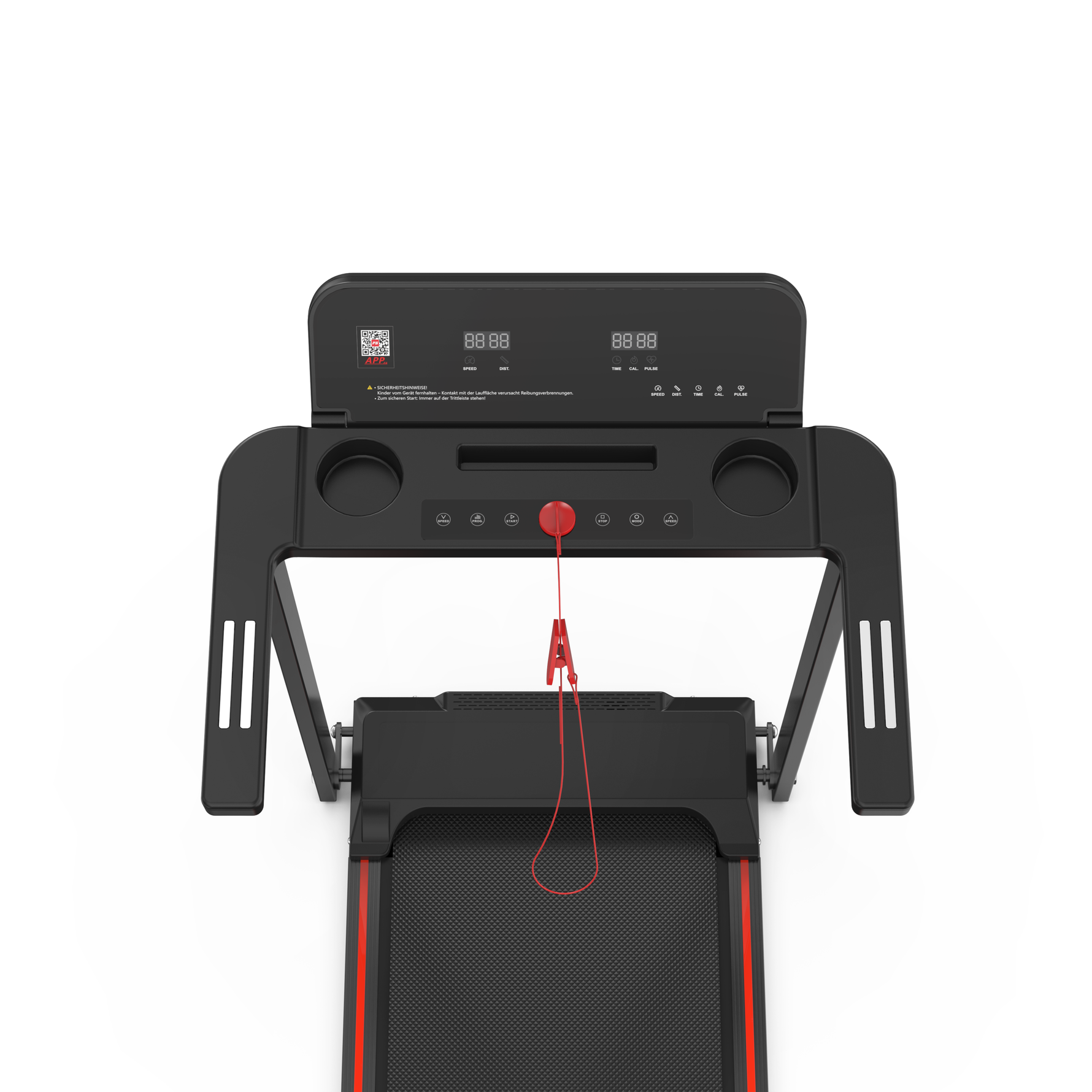 Electric Treadmill, Folding, 12 km/h Max Speed, LED Display, 120 kg Capacity