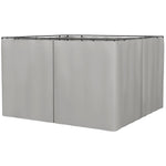 Gazebo Side Panels, 4-Piece Set with Hooks 302 x 205 cm, Light Grey Polyester