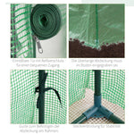 Greenhouse Roll-Up Door 100x50x150cm Steel Plastic Green