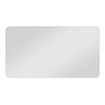 Frameless Bathroom Mirror 90x70 cm, Rounded Corners, Silver Glass