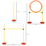 Dog Agility Set, 3-in-1 Hurdles with Carry Bag, Yellow