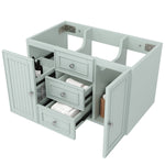Wall-Mounted Vanity Unit with Sink & 3 Drawers 78.5x46.8cm - Green