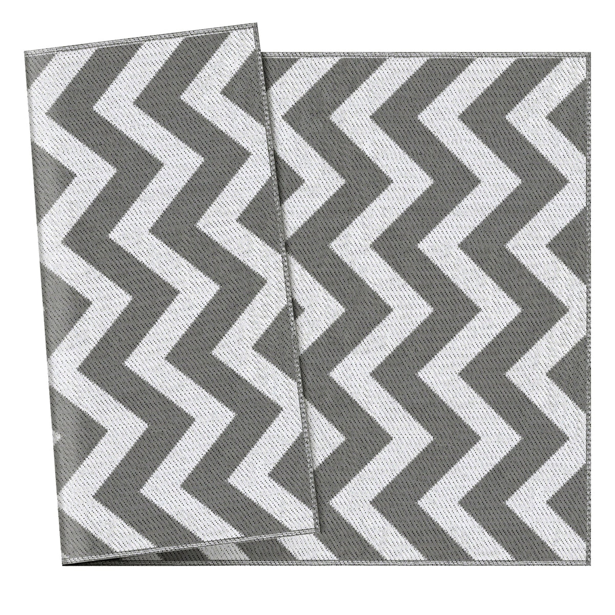 Outdoor Carpet Waterproof Plastic 121x182cm, Light Grey/White