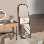 Full Length Mirror, Standing, Aluminum Alloy Frame, Black