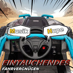 Electric Off-Road Vehicle for Children with Remote Control and LED Lights, Blue