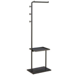 Coat Rack with Hooks & Tray, Hallway, Black