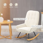 Rocking Chair, Swing Chair with Sherpa Fleece, 150 kg, Comfortable