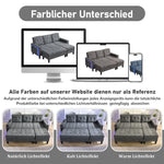 L-Shaped Sofa Set, Multifunctional with Movable Footstool & LED Lighting, Modern Modular