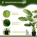 Artificial Monstera 120cm Plant with Planter, Green