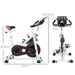Ergometer, Adjustable Resistance, 120 kg, Steel, White/Black