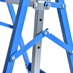 Scaffolding Trestle Folding 2x Height Adjustable 200kg Steel Blue