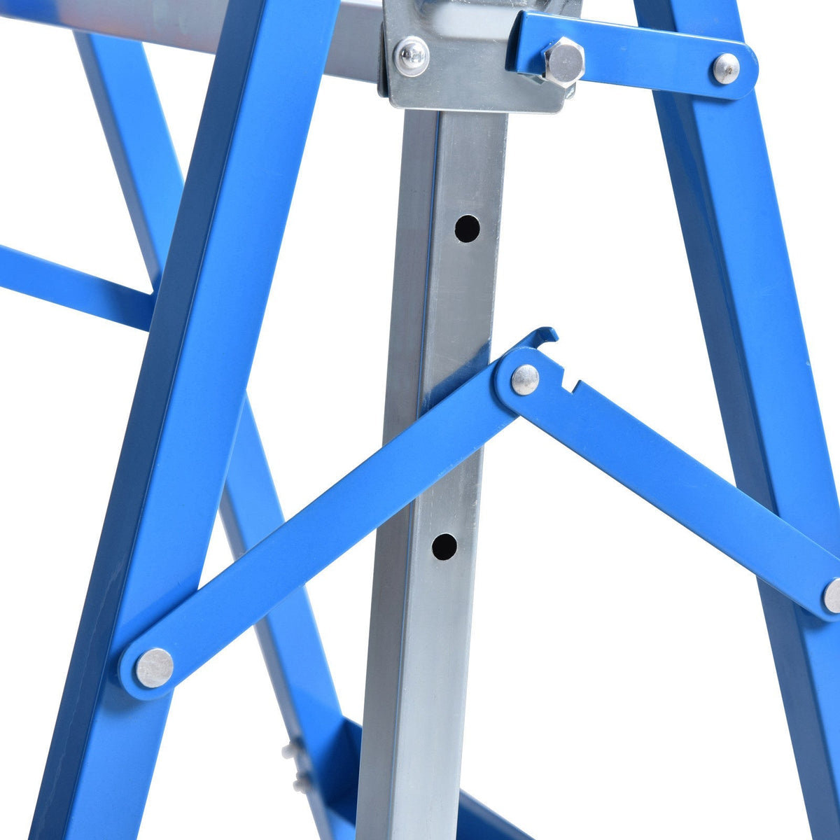 Scaffolding Trestle Folding 2x Height Adjustable 200kg Steel Blue